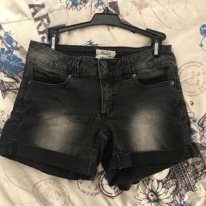 Black faded shorts